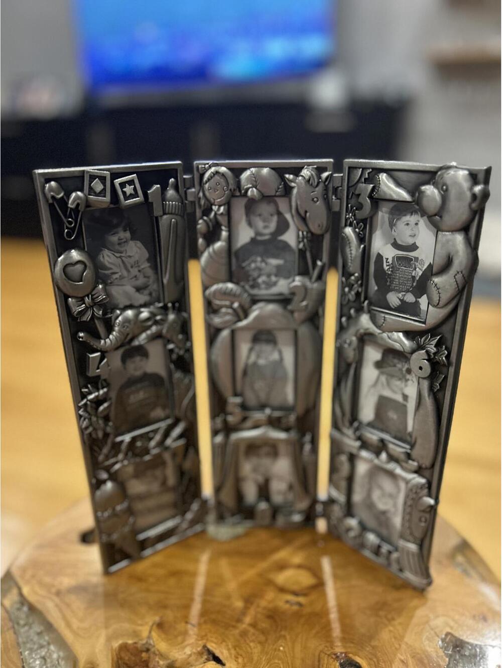 Vintage Pewter Children's Photo Frame:Royal Limited Keepsake